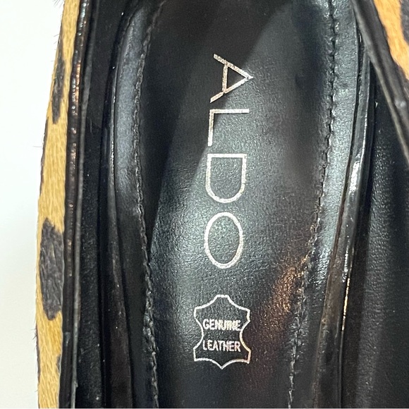 Aldo Women Leopard Print Pointy Toe High Heels Size 7 Camel Color - Picture 7 of 8